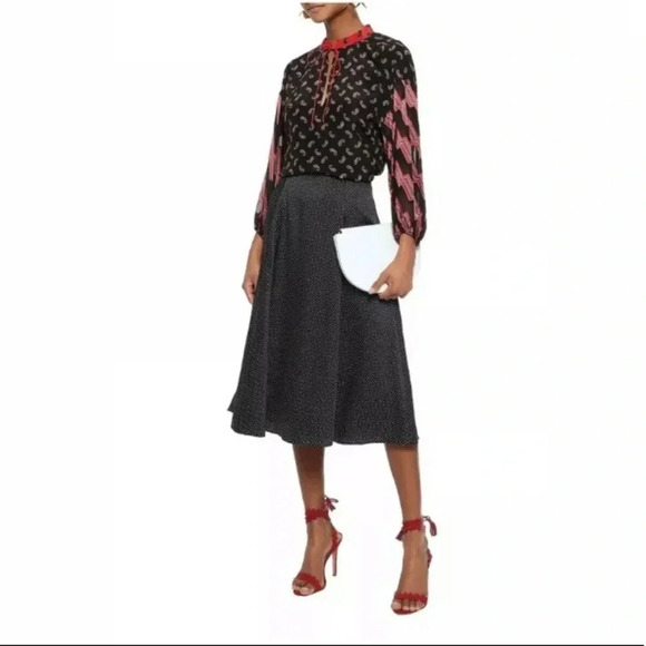 ALICE + OLIVIA NWT Asha Blouson Sleeve Top Blouse - Picture 3 of 11